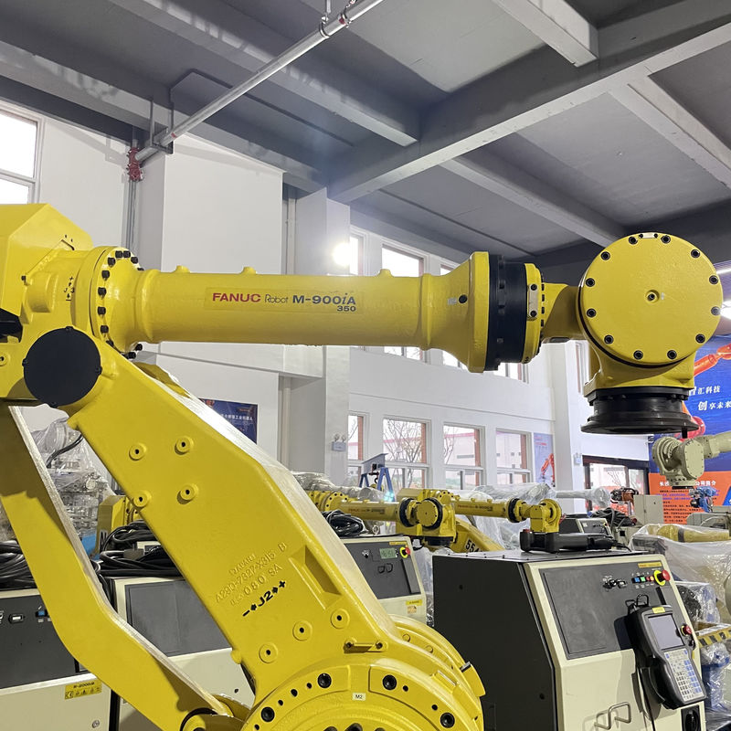 औद्योगिक रोबोट 6 अक्ष Fanuc M-900iA/350 वेल्डिंग रोबोट 350kg पेलोड 2655mm पहुंच हैंडलिंग पॉलिशिंग असेंबली और गोंद चिपकने वाला बंधन के लिए