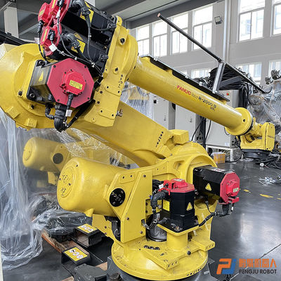 सेकेंड हैंड 6 एक्सिस इंडस्ट्रियल रोबोट FANUC 2000iB 125L पैलेटाइजिंग हैंडलिंग मैनिपुलेटर