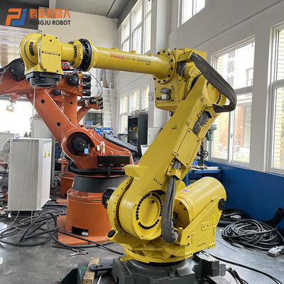 सेकेंड हैंड FANUC इंडस्ट्रियल रोबोट्स 2000iB/165F पैलेटाइजिंग हैंडलिंग स्पॉट वेल्डिंग रोबोट आर्म